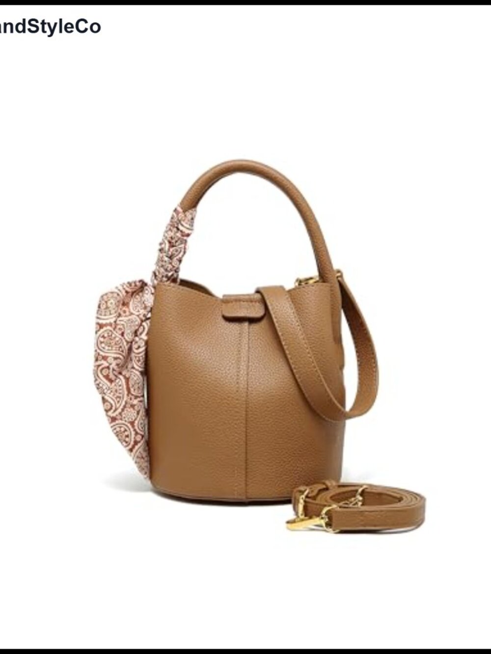 Women's Faux Leather Bucket Purse Mini Crossbody Bag Gift Pouch Strap